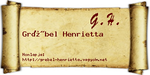 Grébel Henrietta névjegykártya