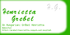 henrietta grebel business card