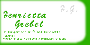 henrietta grebel business card